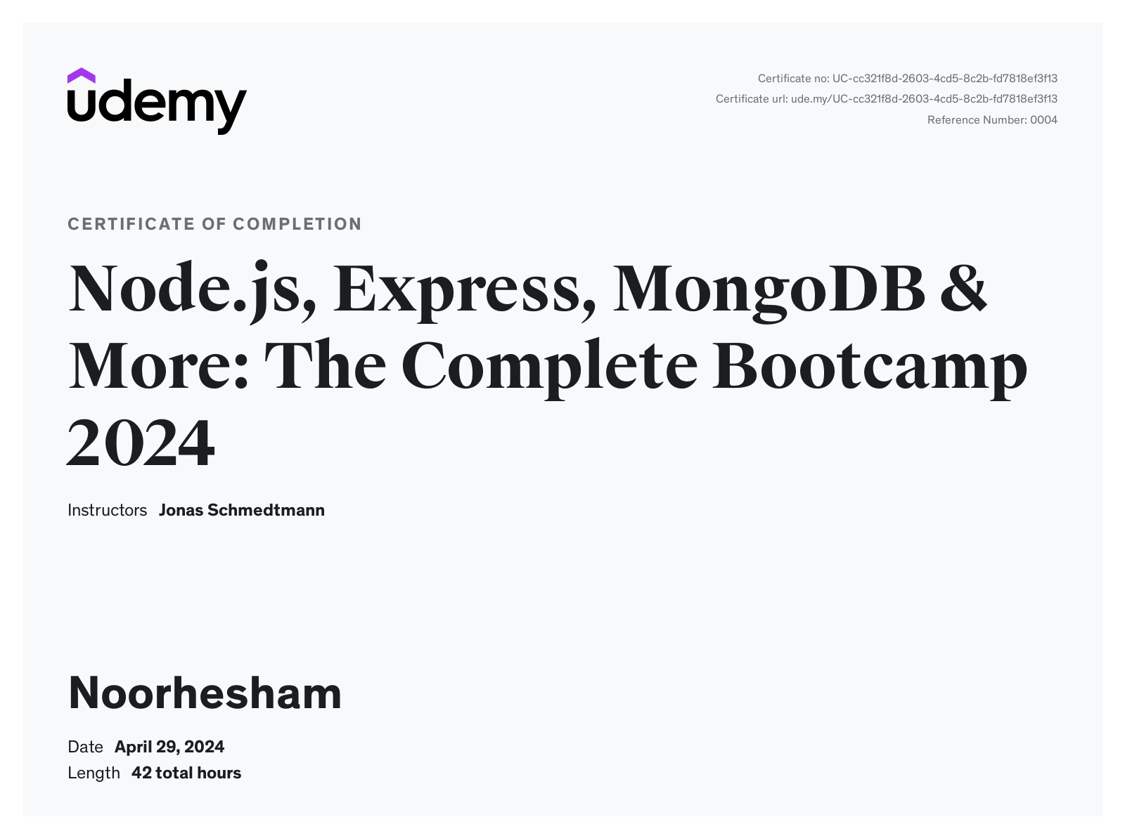 Node.js Developer Course