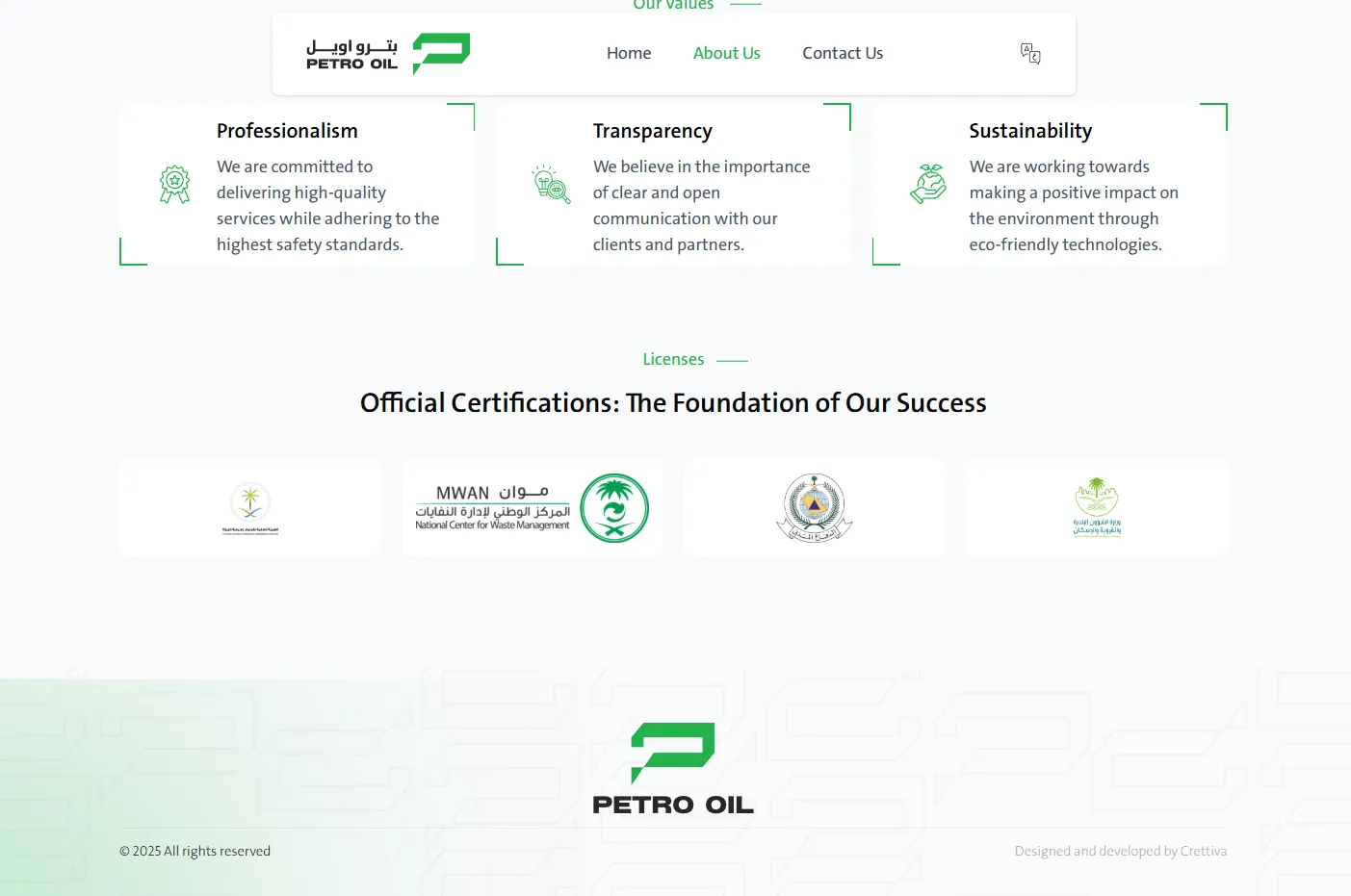 Petro Oil: A Sustainable Future, Powered by Next.js and Framer Motion screen 3